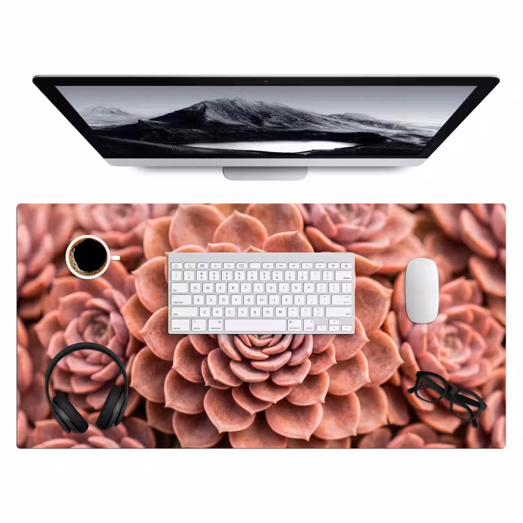 Vetplant - Organisch - Roze Muismat XXL klein -3d