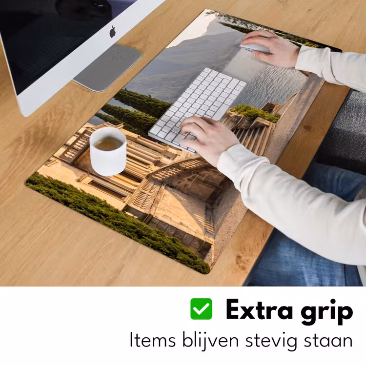 Bureau onderlegger - Villa - water -trappen - Villa - water -trappen Muismat XXL klein