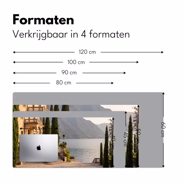 Bureau onderlegger - Villa - water -trappen - Villa - water -trappen Muismat XXL klein