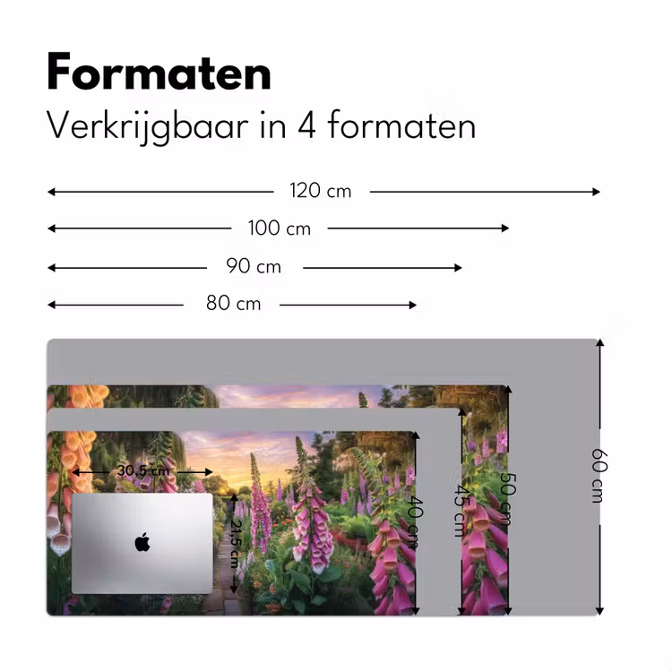 Vingerhoedskruid - Bloemen - Tuin Muismat XXL klein -sfeer5