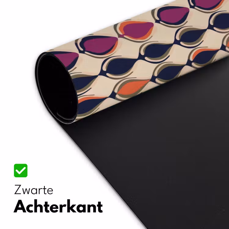 Vintage - Retro - Kleurrijk Muismat XXL klein 681 -sfeer2