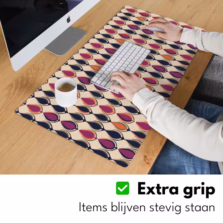 Vintage - Retro - Kleurrijk Muismat XXL klein 681 -sfeer3
