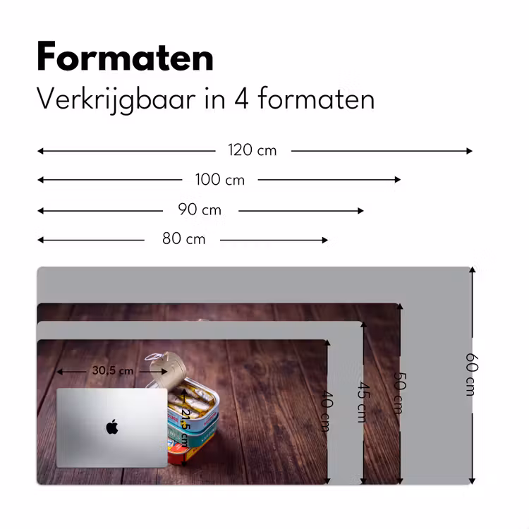 Bureau onderlegger - Vis - Blikjes - Keuken - Vis - Blikjes - Keuken Muismat XXL klein