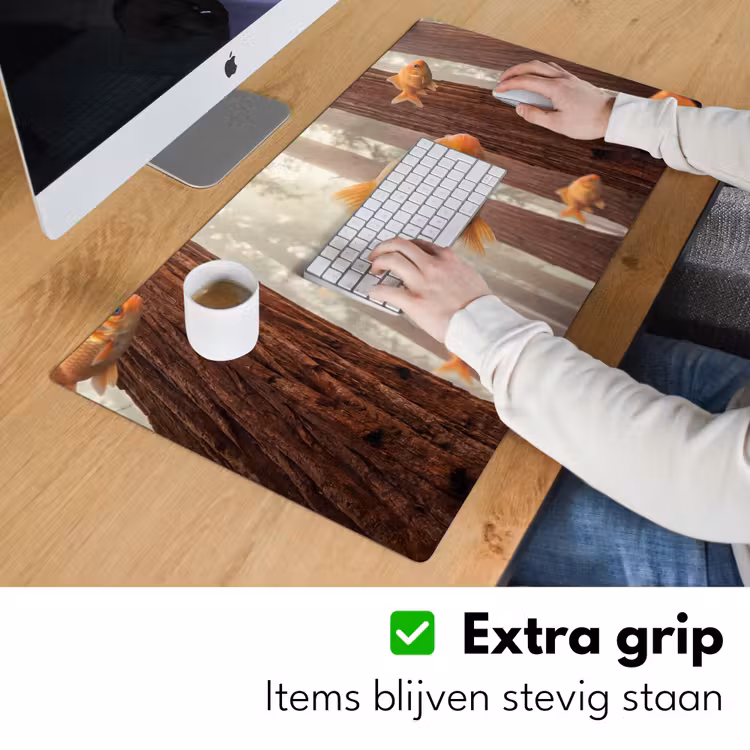 Bureau onderlegger - Vis - Bos - Fantasie - Vis - Bos - Fantasie Muismat XXL klein