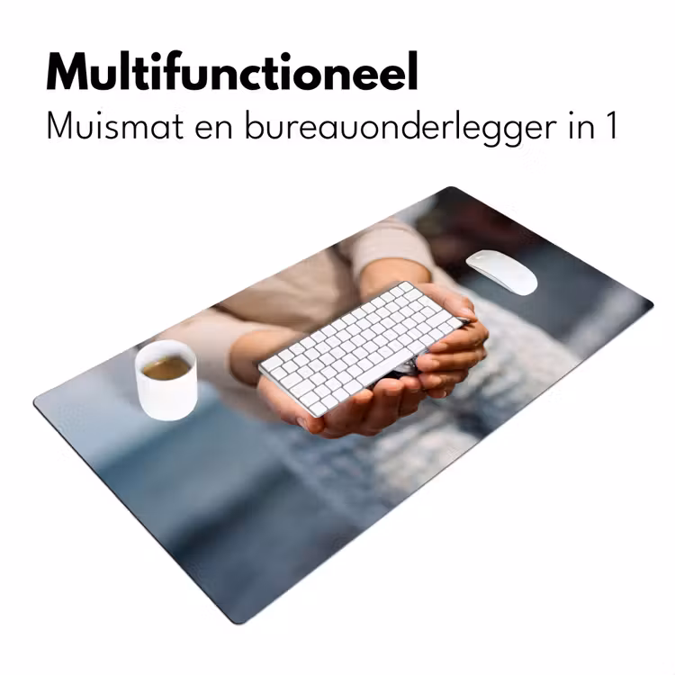 Bureau onderlegger - Vis - Handen - Natuur - Vis - Handen - Natuur Muismat XXL klein