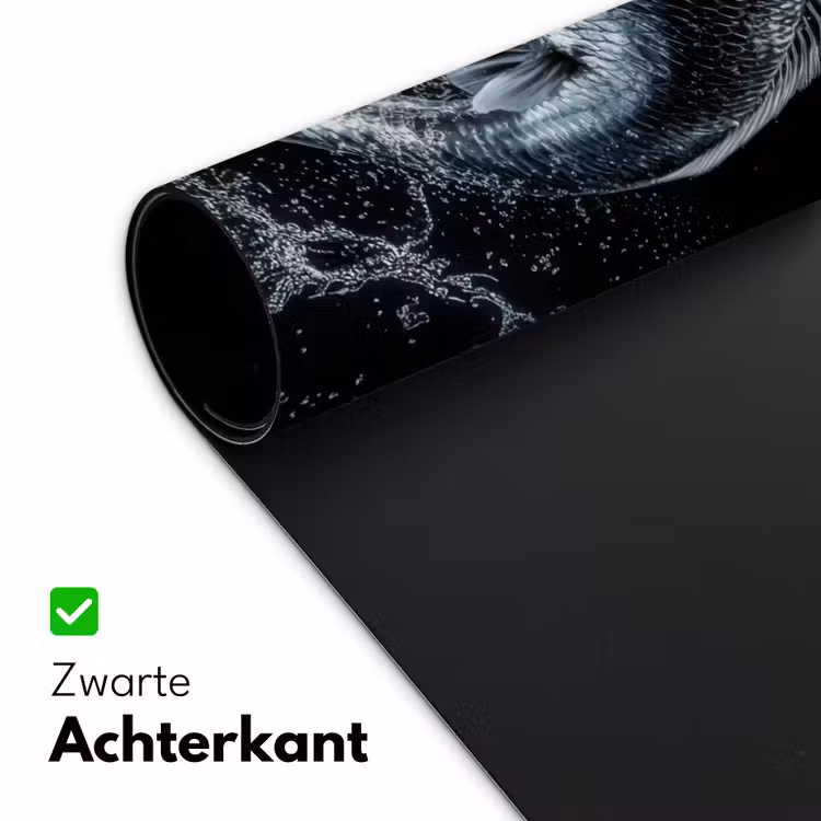 Vis - Koi - Zwart - Water Muismat XXL klein -sfeer2