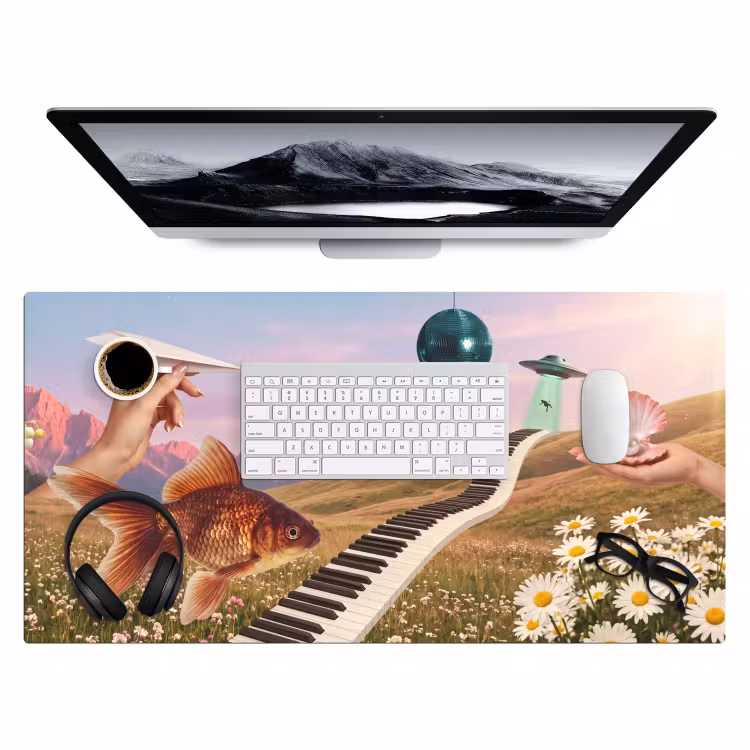 Bureau onderlegger - Vis - Natuur - Abstract - Vis - Natuur - Abstract Muismat XXL klein
