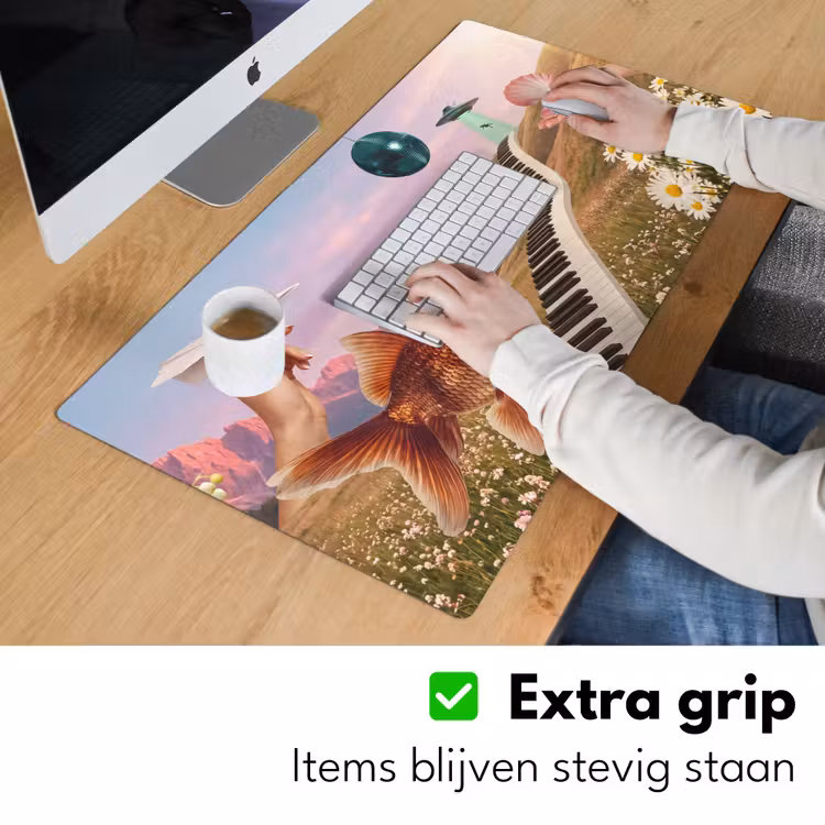 Bureau onderlegger - Vis - Natuur - Abstract - Vis - Natuur - Abstract Muismat XXL klein