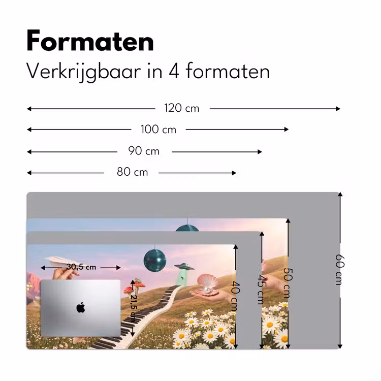 Bureau onderlegger - Vis - Natuur - Abstract - Vis - Natuur - Abstract Muismat XXL klein
