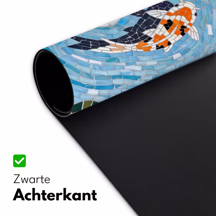Vis - Water - Natuur - Mozaïek - Blauw Muismat XXL klein -sfeer2