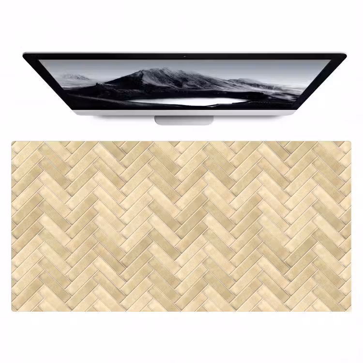 Visgraat - Tegel - Zand Muismat XXL klein 681 -zzz3d