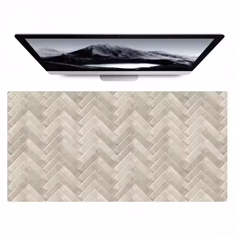 Visgraat - Wandtegel - Beige Muismat XXL klein 681 -zzz3d