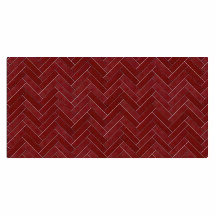 Visgraat - Wandtegel - Bordeaux - Rood Muismat XXL klein 681 -3d_leeg