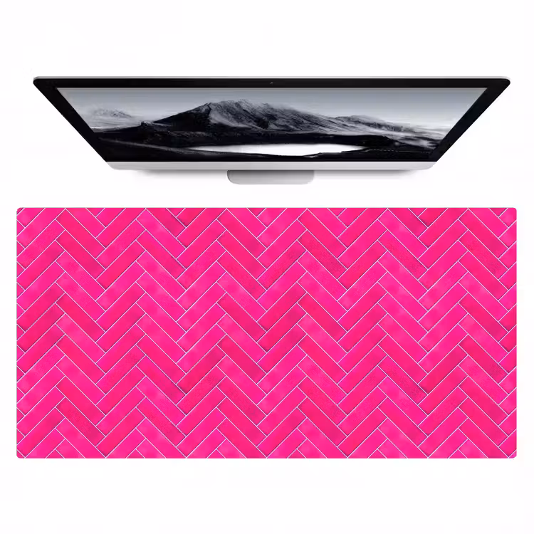 Visgraat - Wandtegel - Fuchsia - Roze Muismat XXL klein 681 -zzz3d