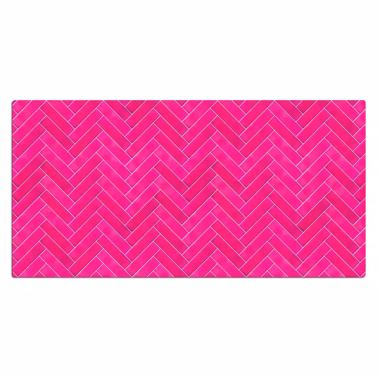 Visgraat - Wandtegel - Fuchsia - Roze Muismat XXL klein 681 -3d_leeg