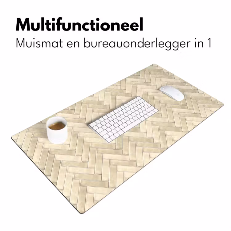 Visgraat - Wandtegel - Licht Beige Muismat XXL klein 681 -sfeer4