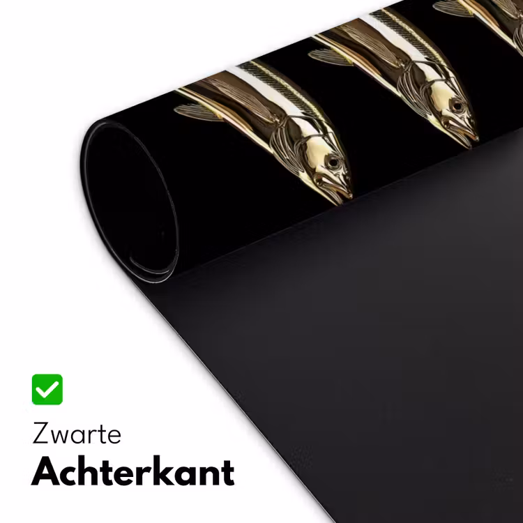 Vissen - Goud - Zwart Muismat XXL klein -sfeer2