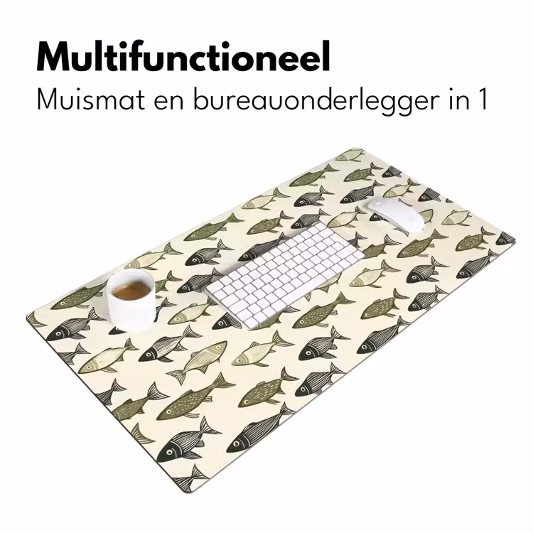 Vissen - Klassiek - Groen Muismat XXL klein 681 -sfeer4