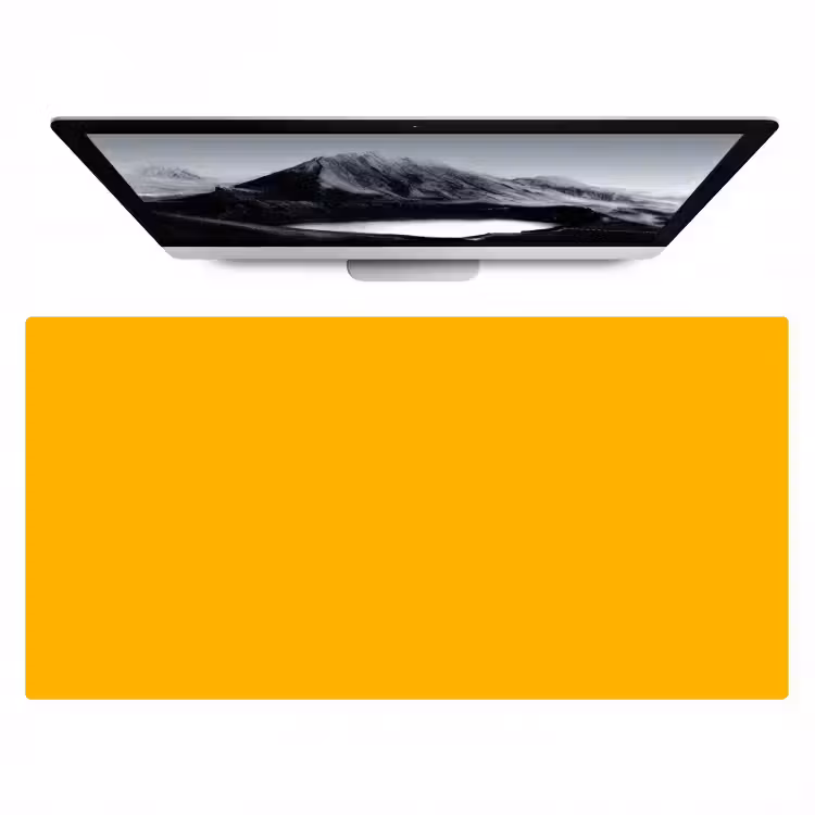 Vivid - Amber - Geel Muismat XXL klein 681 -zzz3d