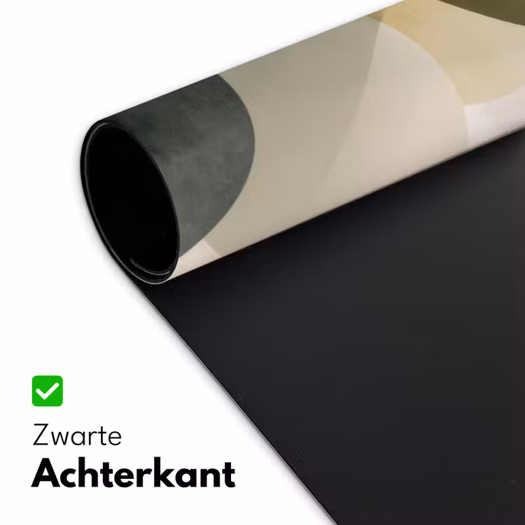 Vlakken - Abstract - Beige - Cirkels Muismat XXL klein -sfeer2