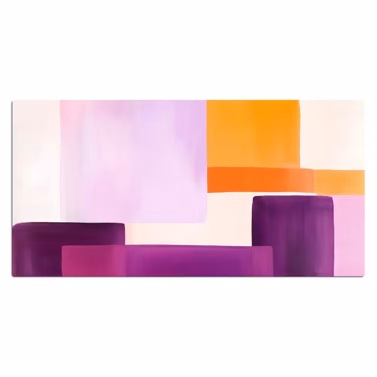 Vlakken - Abstract - Rechthoekig - Oranje Muismat XXL klein -3d_leeg