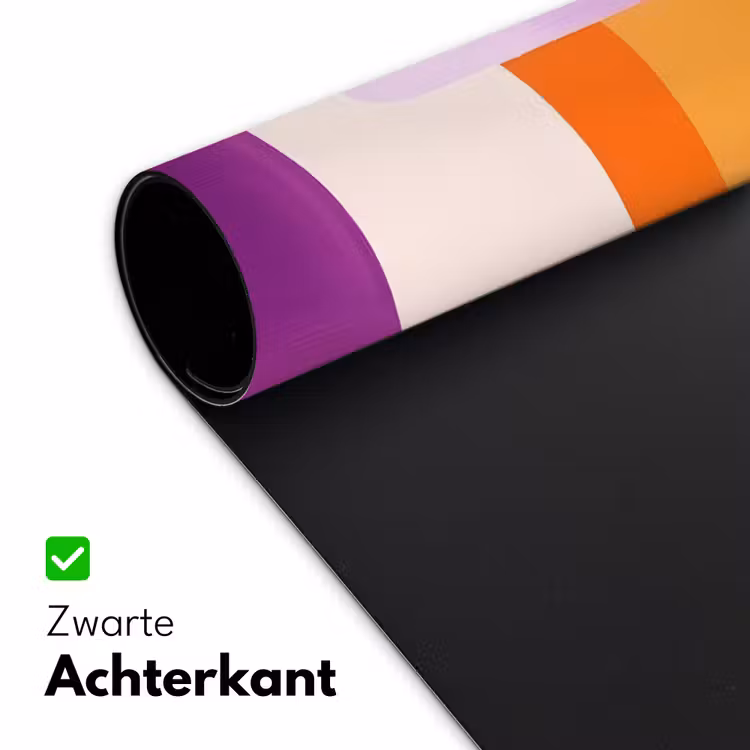 Vlakken - Abstract - Rechthoekig - Oranje Muismat XXL klein -sfeer2