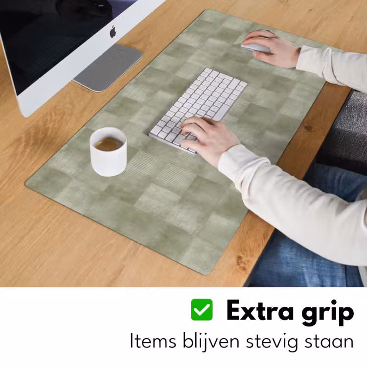 Vlakken - Rustiek - Groen Muismat XXL klein 681 -sfeer3