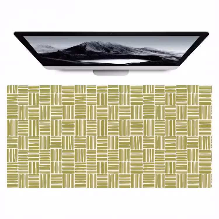 Vlecht - Patroon - Groen Muismat XXL klein 681 -zzz3d