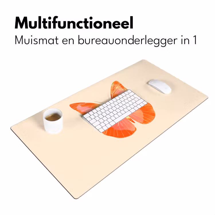 Vlinder - Minimalistisch - Roze Muismat XXL klein -sfeer4