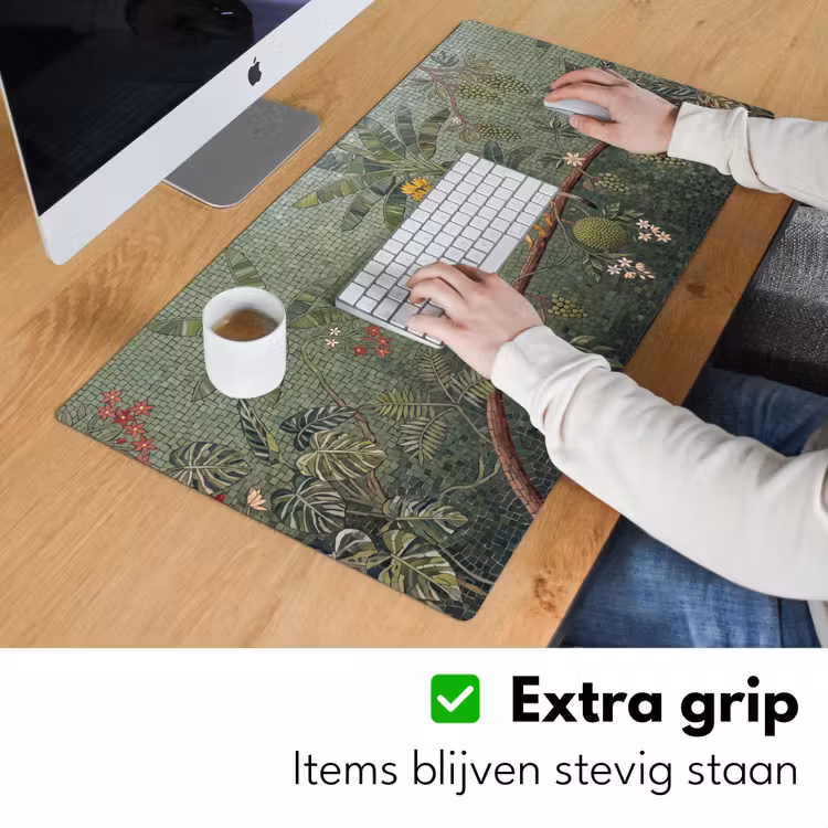Vogel - Dier - Jungle - Mozaïek - Natuur Muismat XXL klein -sfeer3