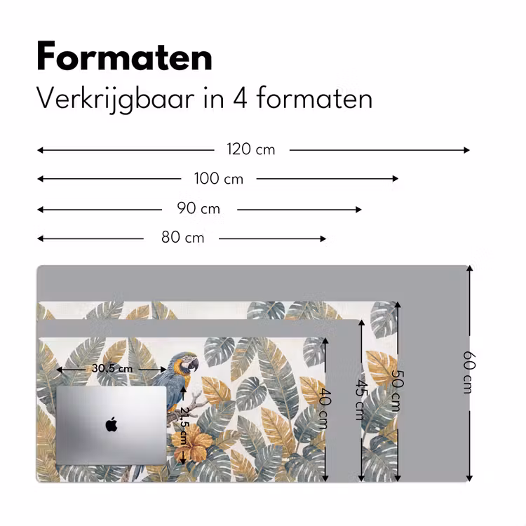 Vogel - Tak - Natuur - Mozaïek - Blauw Muismat XXL klein -sfeer5