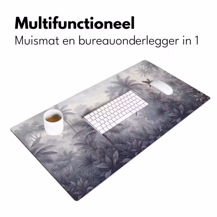 Vogel - Vliegend - Jungle - Vintage - Dieren Muismat XXL klein -sfeer4