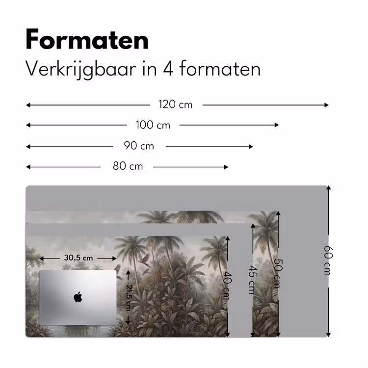 Vogel - Vliegend - Tropisch - Landschap - Klassiek Muismat XXL klein -sfeer5