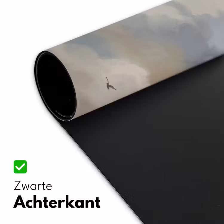 Vogel - Wolken - Natuur - Modern - Grijs Muismat XXL klein -sfeer2