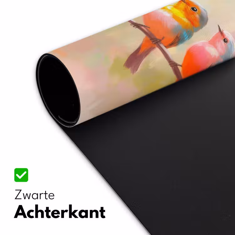 Vogels - Kleurrijk - Tak Muismat XXL klein -sfeer2
