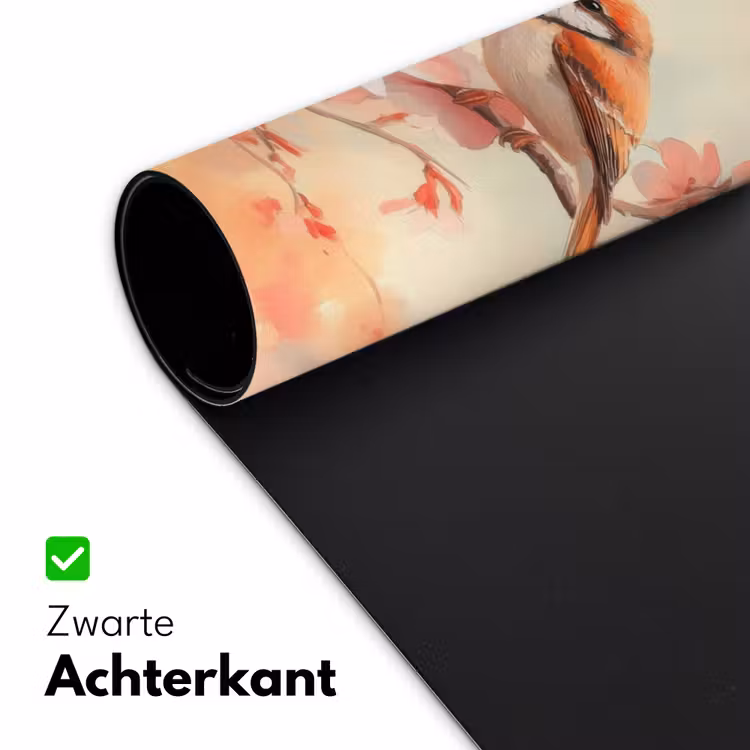 Vogels - Romantic - Bloesemtak Muismat XXL klein -sfeer2