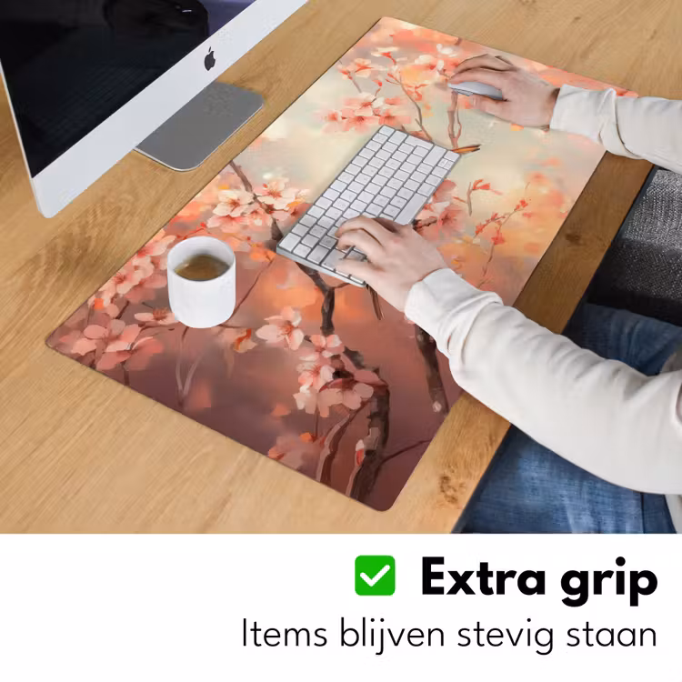 Vogels - Romantic - Bloesemtak Muismat XXL klein -sfeer3