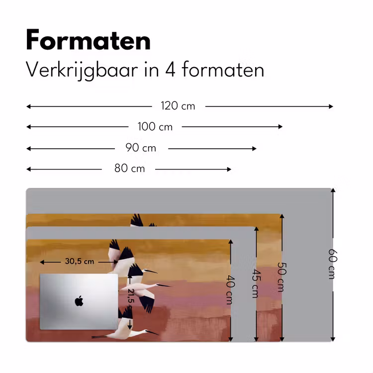 Vogels - Snavel - Abstract Muismat XXL klein -sfeer5