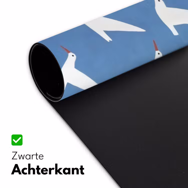Vogels - Wit - Patroon Muismat XXL klein -sfeer2