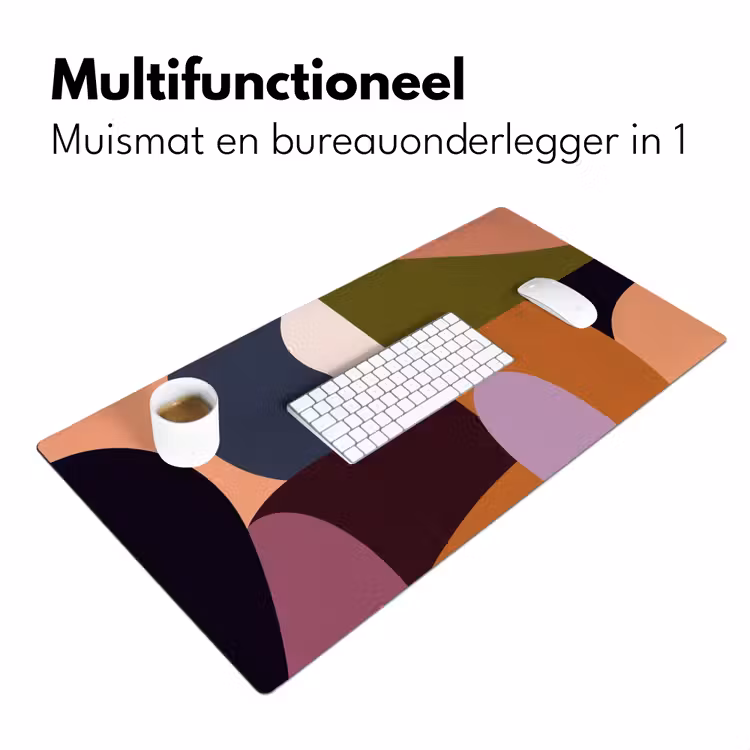 Vormen - Abstract - Kleuren - Vierkant Muismat XXL klein -sfeer4