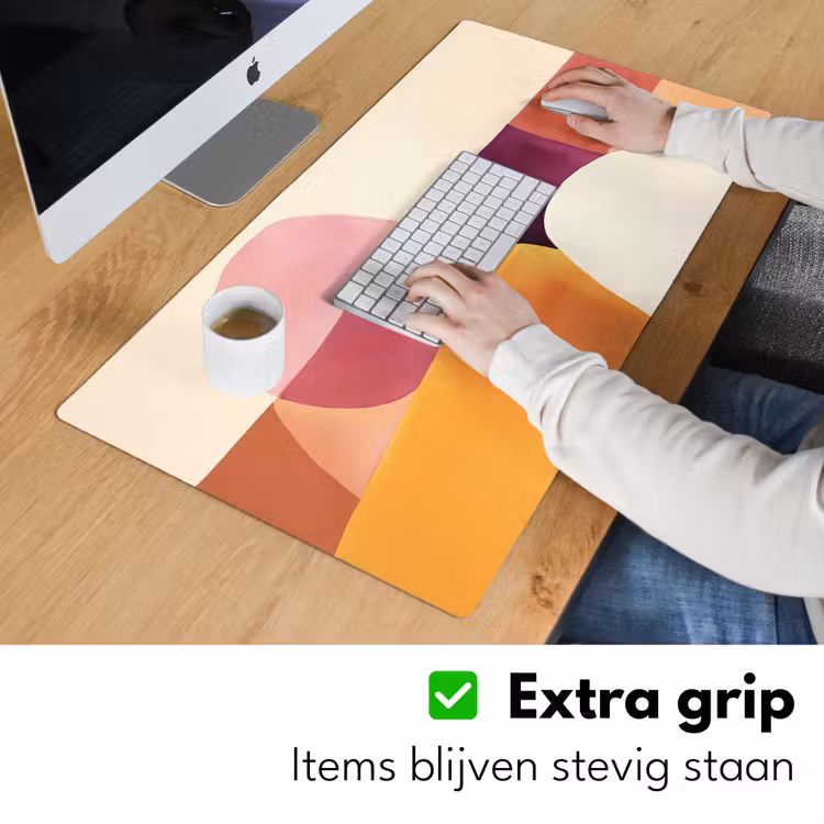 Vormen - Abstract - Kleurrijk Muismat XXL klein -sfeer3