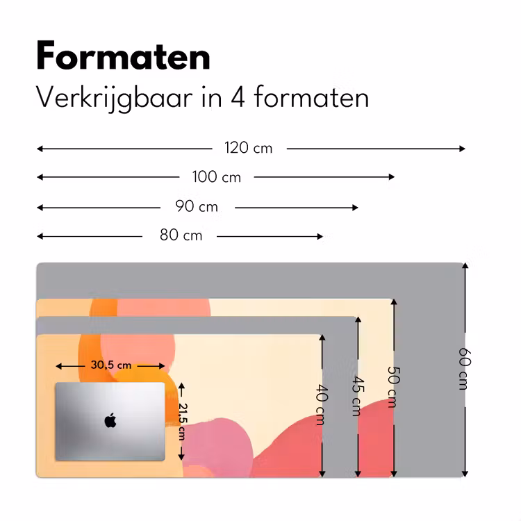Vormen - Abstract - Kleurrijk Muismat XXL klein -sfeer5