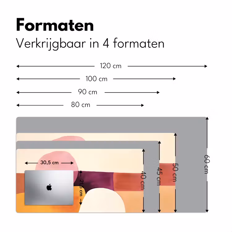 Vormen - Abstract - Kleurrijk Muismat XXL klein -sfeer5