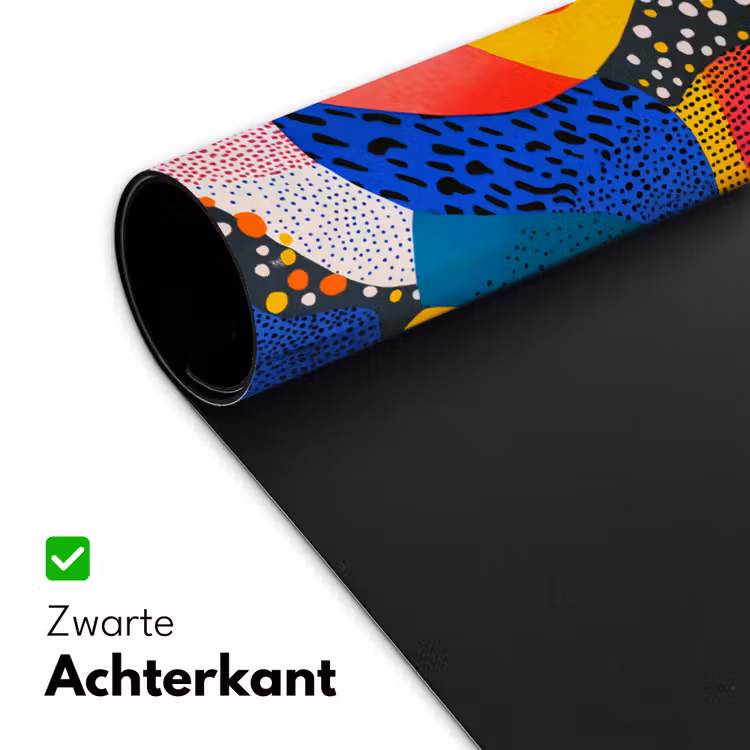 Vormen - Abstract - Stippels - Blauw Muismat XXL klein -sfeer2