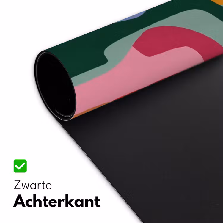 Vormen - Bochten - Kleurrijk - Abstract Muismat XXL klein -sfeer2