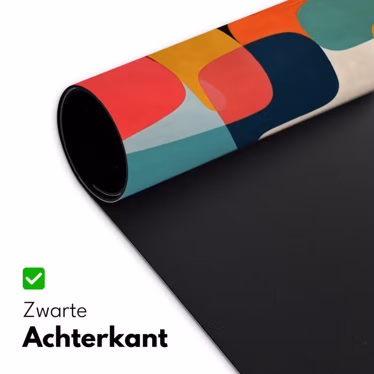 Vormen - Kleurrijk - Abstract - Vlakken Muismat XXL klein -sfeer2