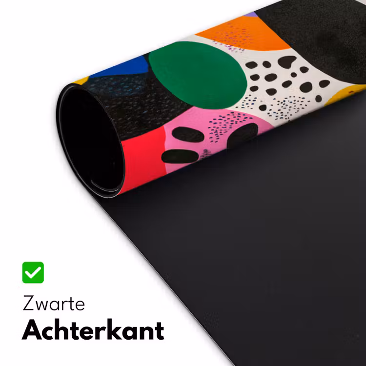 Vormen - Stippen - Kleurrijk Muismat XXL klein -sfeer2