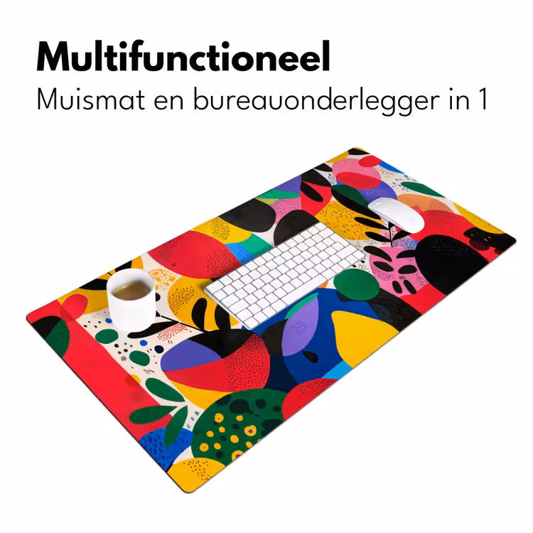 Vormen - Stippen - Kleurrijk Muismat XXL klein -sfeer4