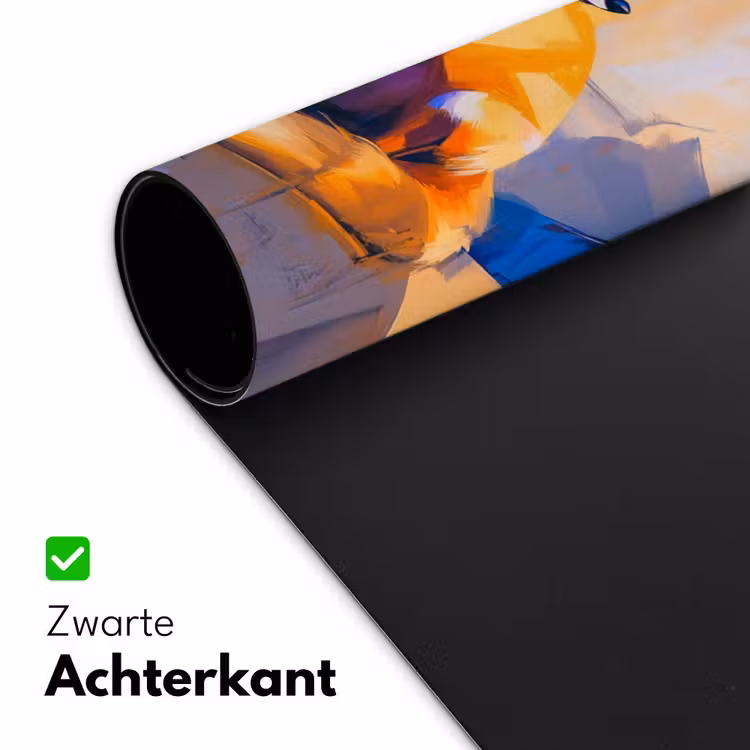 Vos - Oranje - Vormen - Abstract Muismat XXL klein -sfeer2