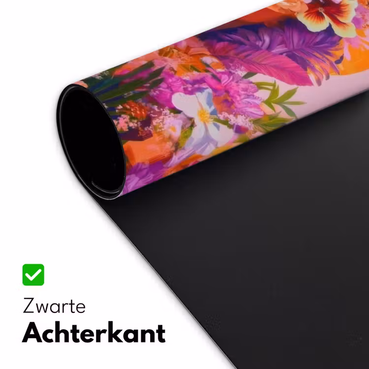Vrouw - Abstract - Cirkel - Bloemen Muismat XXL klein -sfeer2